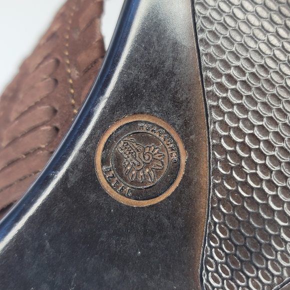 H. Aztec Made In Mexico Sandals Brown Leather Size 25 US8 - Picture 9 of 11